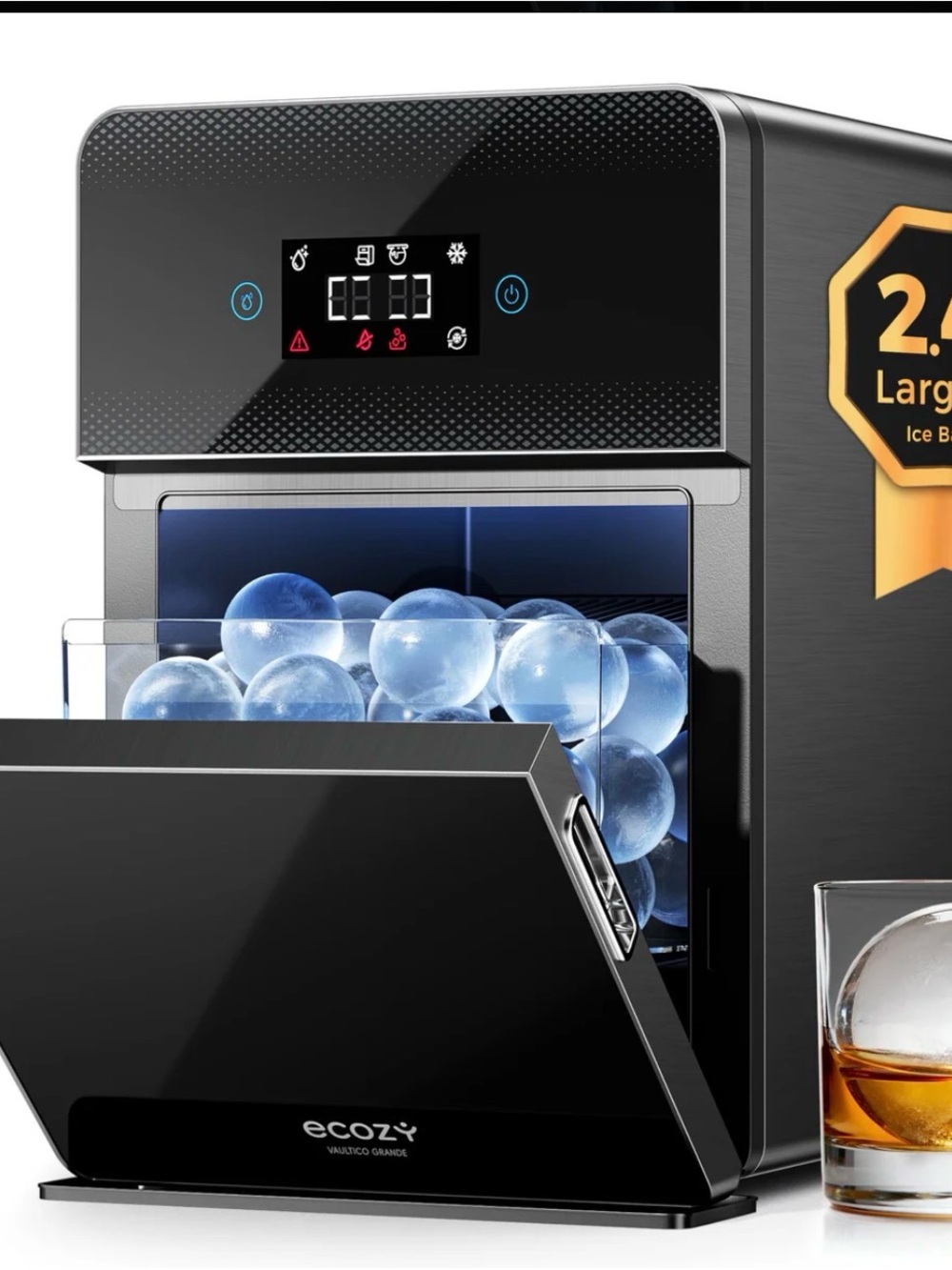 Ecozy Portable Ice Ball Maker - Black